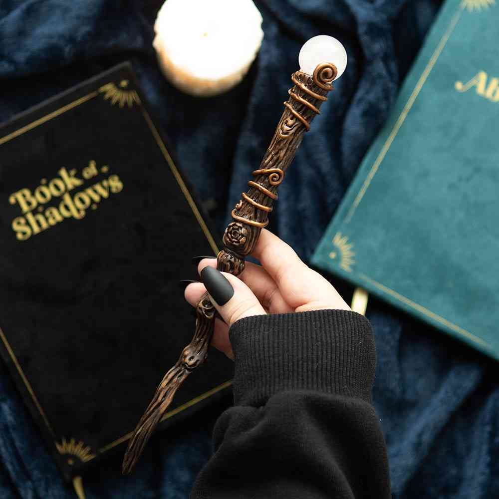 Something Different - Energy Clearing Aura Quartz Crystal with Pouch Wand - Multicolours